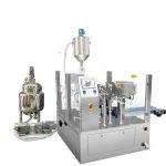 Awtomatikong pre-made bag fill seal packaging nga adunay pistion filler para sa liquid & paste