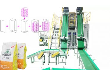 Automatic secondary bagging machine sa salt bag packing ngadto sa dako nga pp woven bag