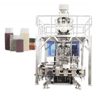 Awtomatikong tisa nga tipo sa vacuum nga bag nga nagporma sa pagpuno sa packaging machine alang sa lugas