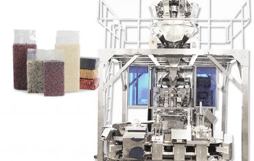 Awtomatikong tisa nga tipo sa vacuum nga bag nga nagporma sa pagpuno sa packaging machine alang sa lugas